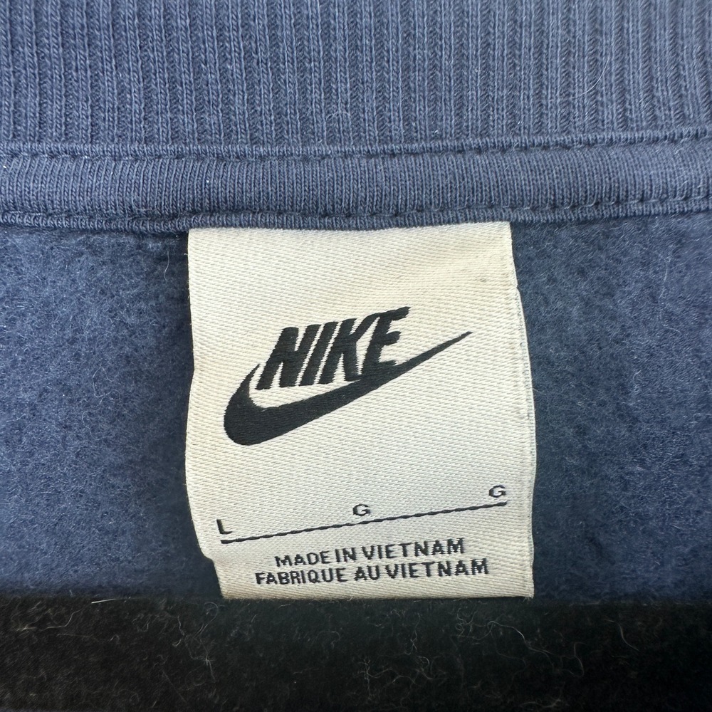 Nike Sportswear Phoenix Fleece Oversized Crewneck Graphic Sweatshirt Navy Blue L - Picture 4 of 6